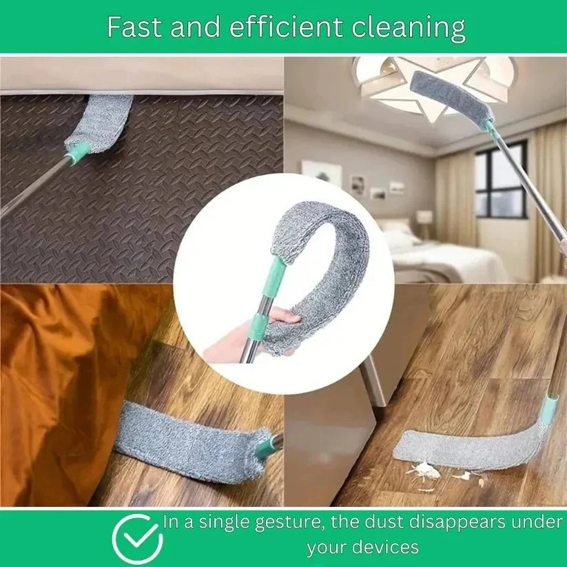Duster Telescopic Handle Flat Flexible Microfiber Head