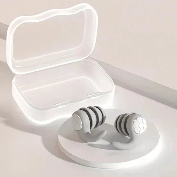 Earplugs Reusable Silicone Noise-Reducing Case Included