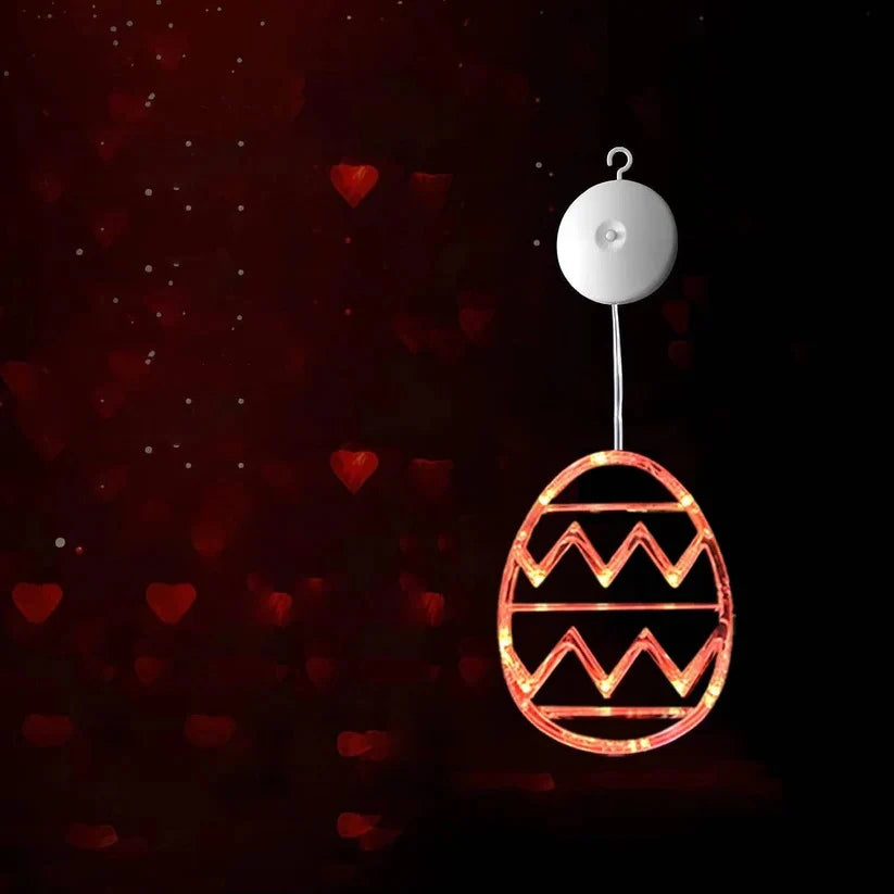 Easter Egg String Lights Battery Powered Suction Cup Mount