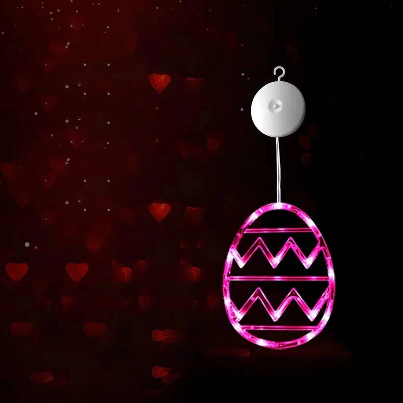 Easter Egg String Lights Battery Powered Suction Cup Mount