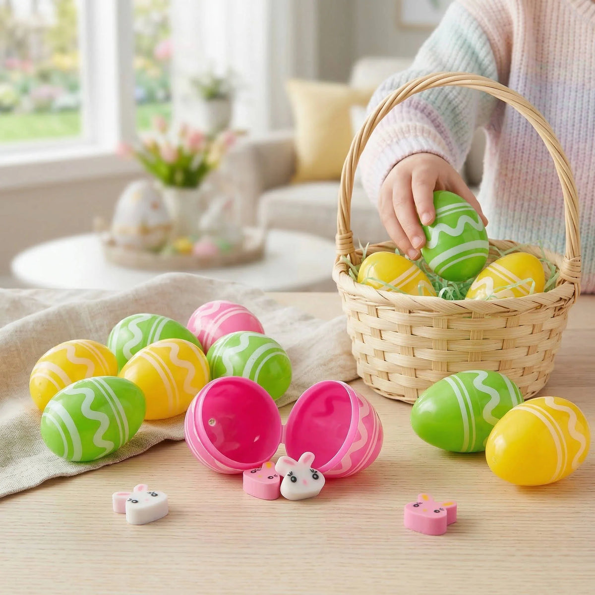 Easter Eggs Eraser-Filled Reusable Set of 48