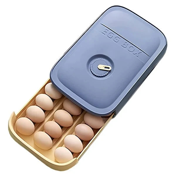 Egg Storage Container Stackable Date Dial 12 Egg Capacity