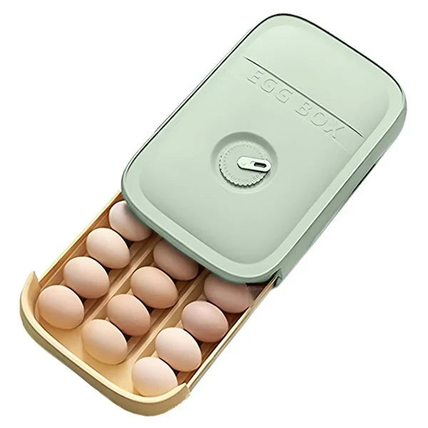 Egg Storage Container Stackable Date Dial 12 Egg Capacity