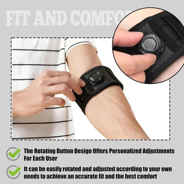 Elbow Brace Dial-Adjustable Compression Breathable Low-Profile