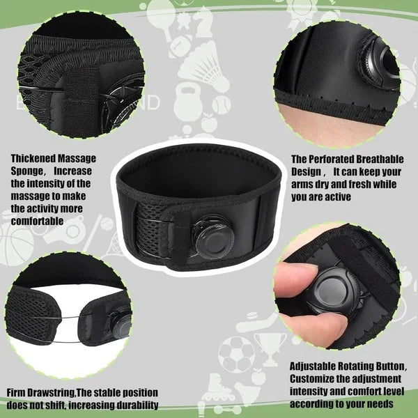 Elbow Brace Dial-Adjustable Compression Breathable Low-Profile