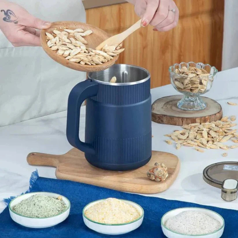 Electric Grain Mill One Button Stainless Steel Compact Countertop