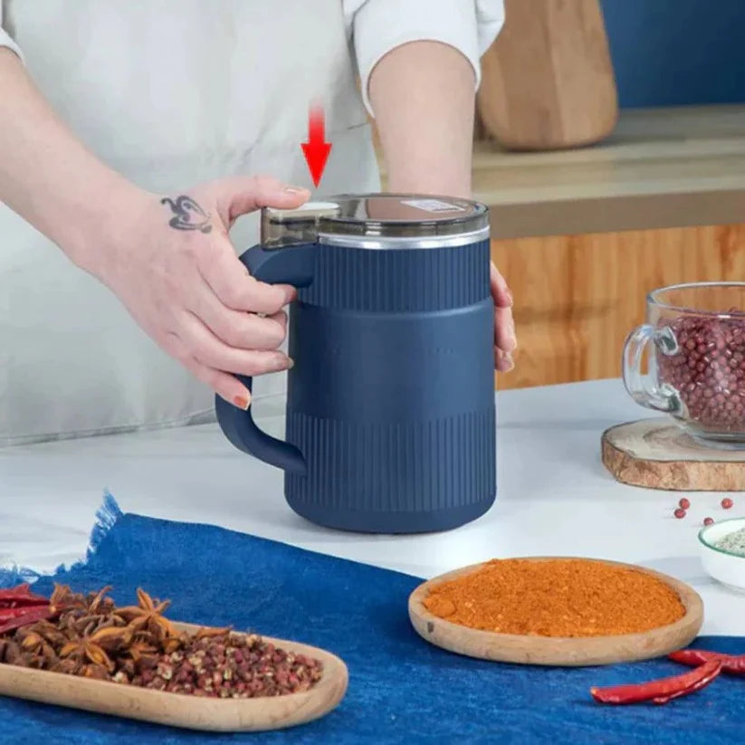 Electric Grain Mill One Button Stainless Steel Compact Countertop
