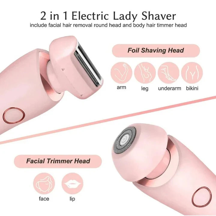 Electric Shaver Dual Head Waterproof 120-Minute Runtime