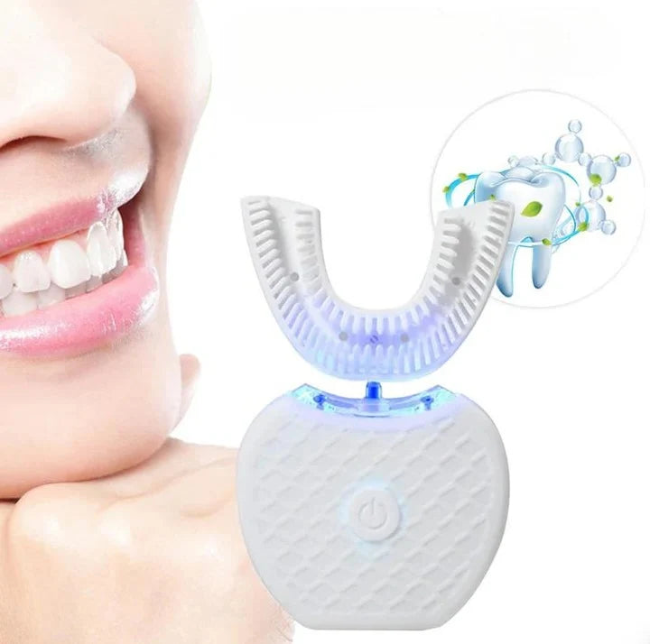 Electric Toothbrush U-Shaped 360° Cleaning & Blue Light