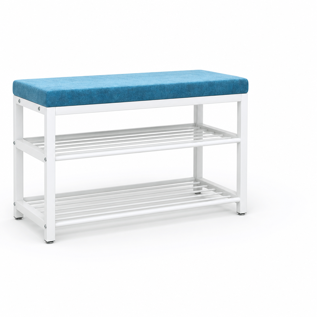 Entryway Shoe Storage Bench (Under-Seat Shoe Shelf)