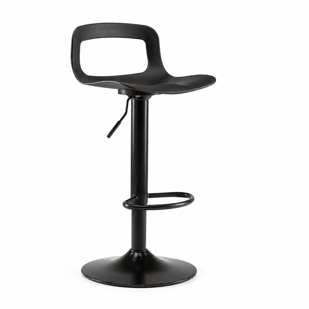 Ergonomic Adjustable-Height Metal Bar Stool