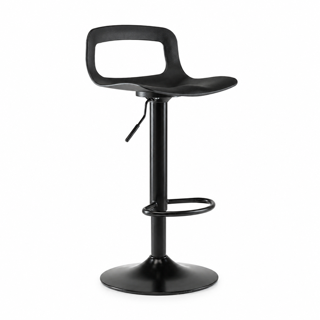 Ergonomic Adjustable-Height Metal Bar Stool