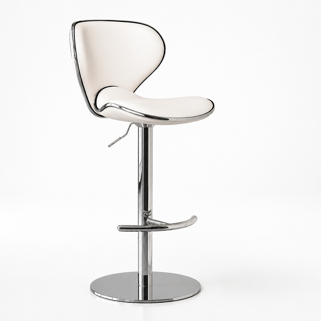 Ergonomic Curved Height-Adjustable Bar And Counter Stool (90–120 cm)