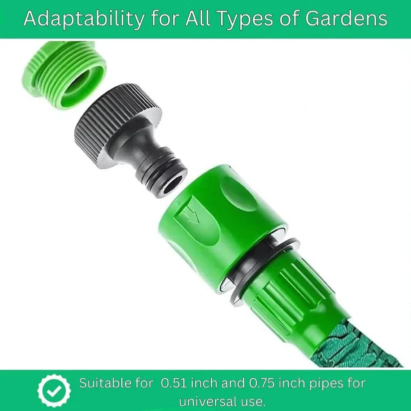 Expandable Garden Hose 98 Foot 10-Setting Nozzle
