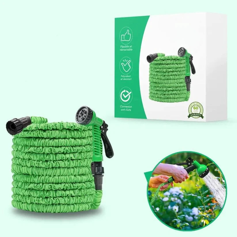Expandable Garden Hose 98 Foot 10-Setting Nozzle