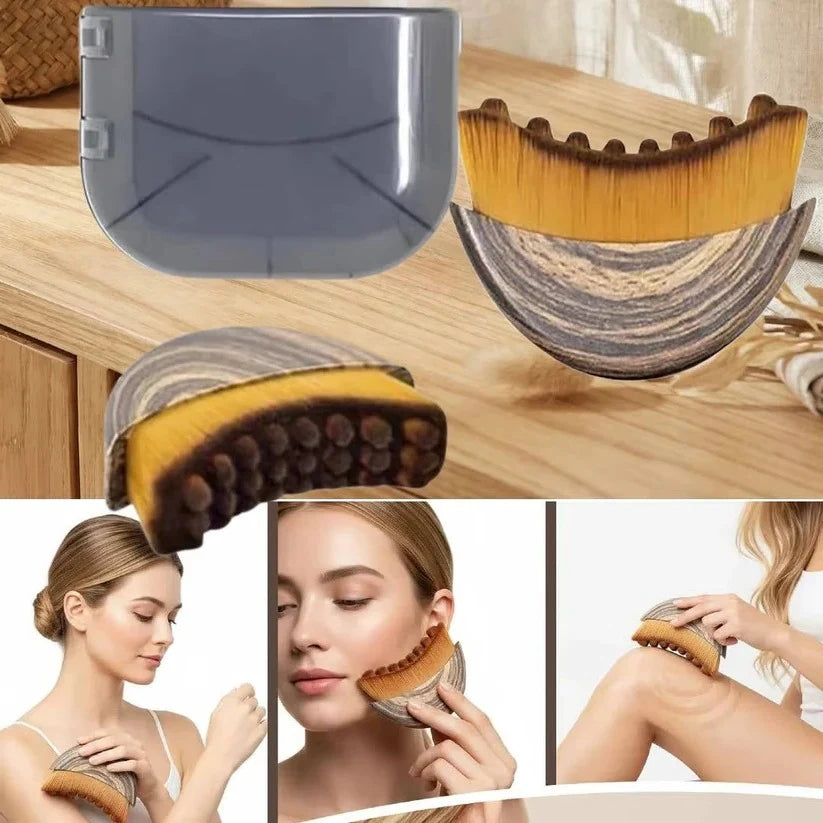 Facial Sculpting Brush Contoured Head Ultra-Soft Bristles & Ergonomic Handle