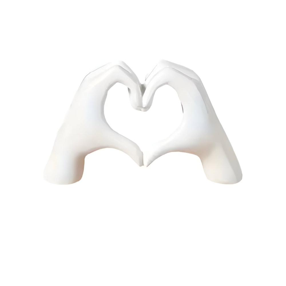Finger Heart Sculpture Durable Multi-Color Wall & Desk Display