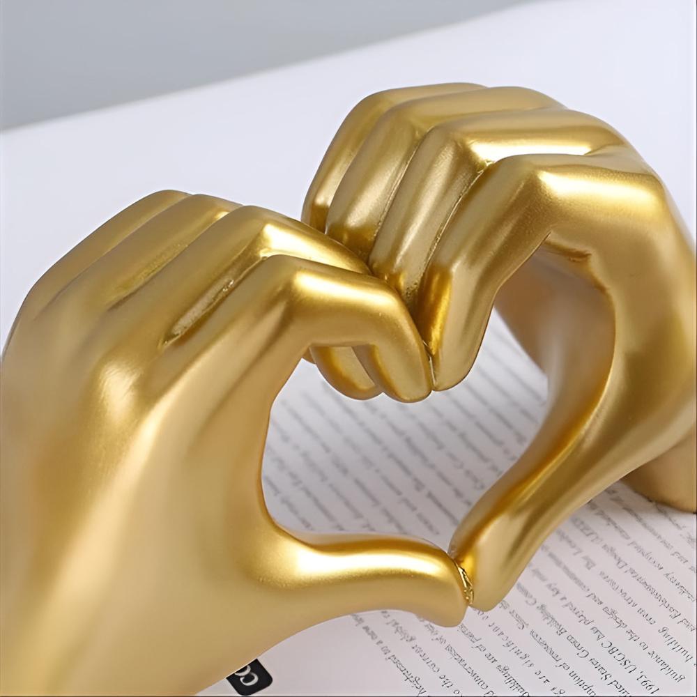 Finger Heart Sculpture Durable Multi-Color Wall & Desk Display