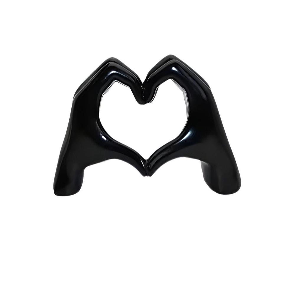 Finger Heart Sculpture Durable Multi-Color Wall & Desk Display