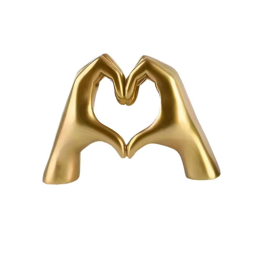 Finger Heart Sculpture Durable Multi-Color Wall & Desk Display