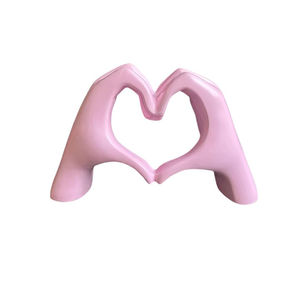 Finger Heart Sculpture Durable Multi-Color Wall & Desk Display