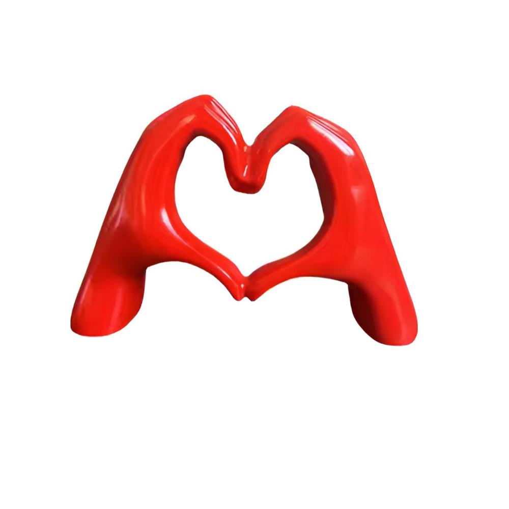 Finger Heart Sculpture Durable Multi-Color Wall & Desk Display
