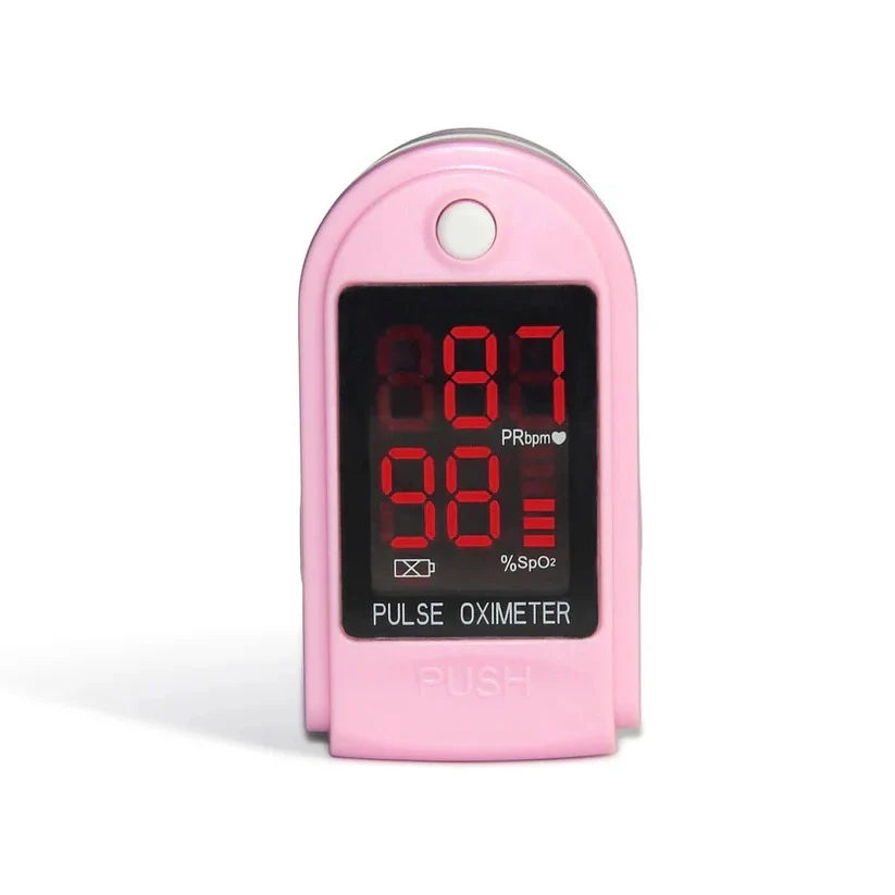 Fingertip Pulse Oximeter One-Button Digital Display 50-Hour Battery