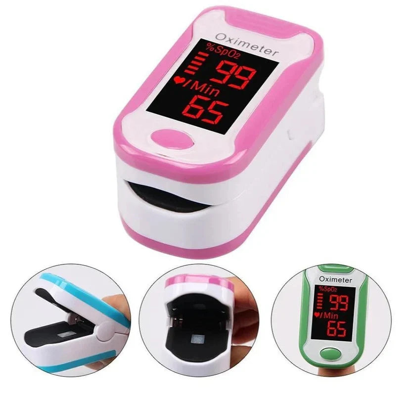 Fingertip Pulse Oximeter One-Button Digital Display 50-Hour Battery