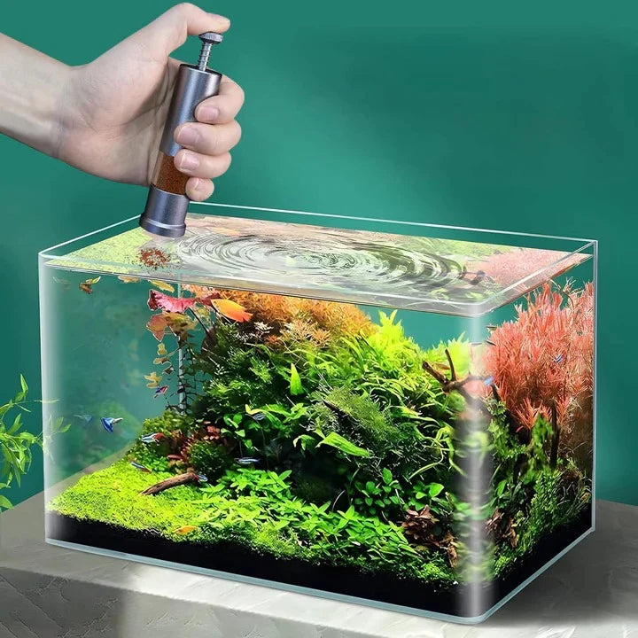Fish Food Dispenser 3-Setting Portion Control Aluminum