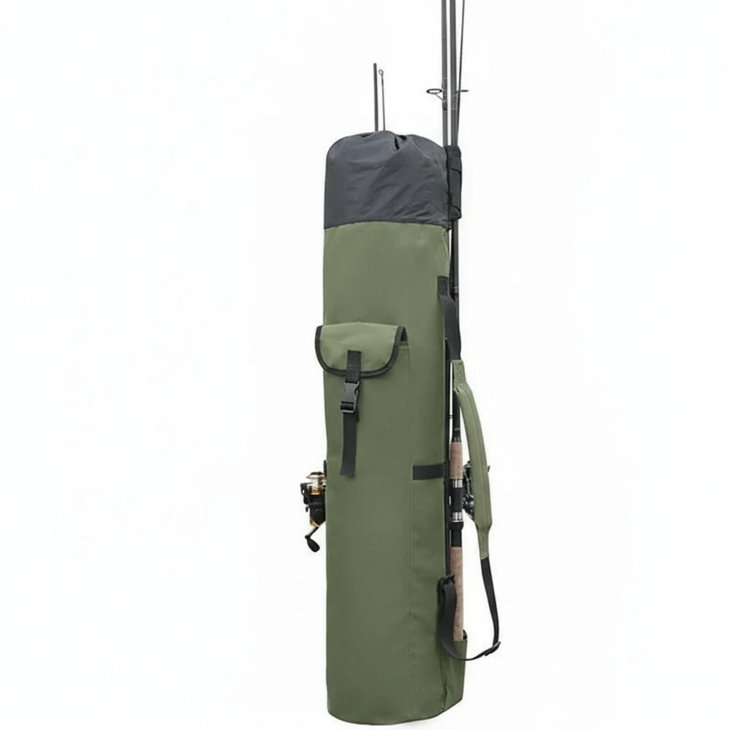 Fishing Rod & Tackle Bag Water-Resistant Collapsible Padded Strap