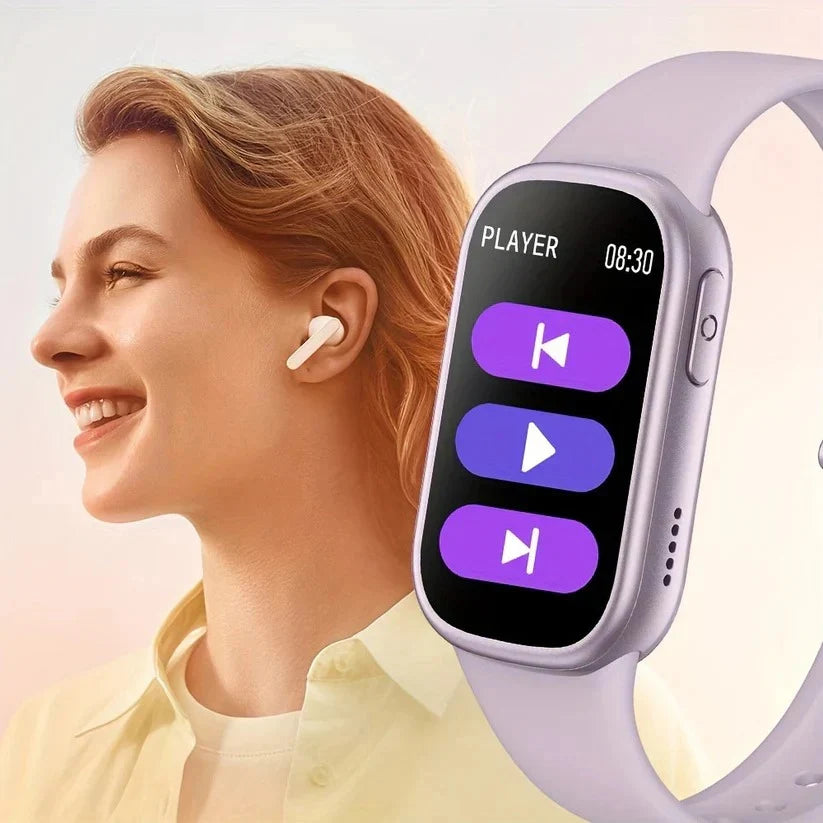 Fitness Smartwatch IP68 Water-Resistant Magnetic Charging 7-Day Battery