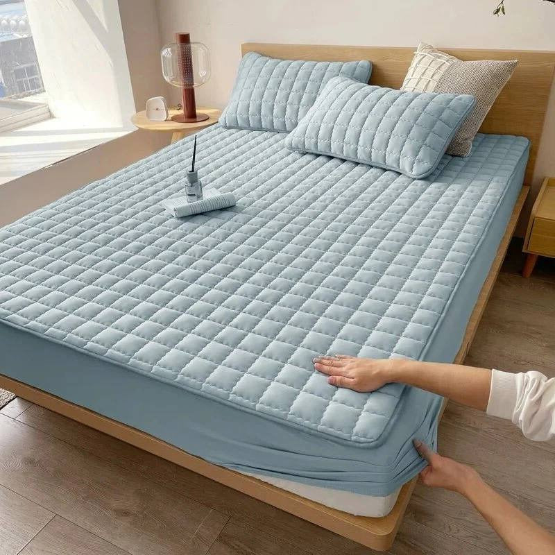 Fitted Mattress Protector Silky Plush Top & Elastic Fit