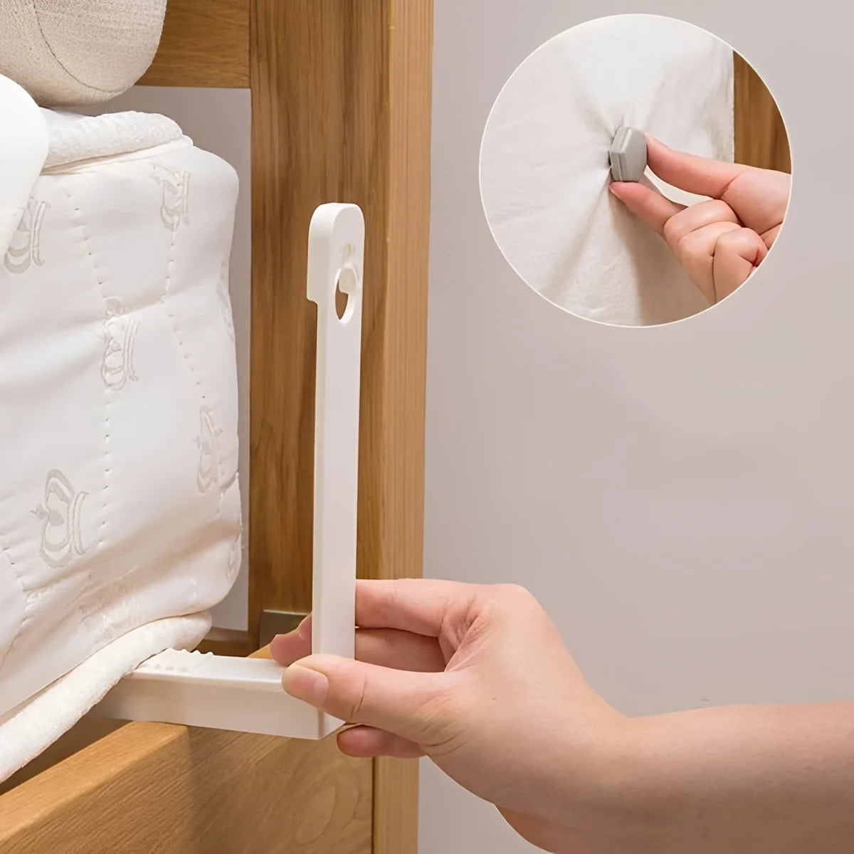 Fitted Sheet Grippers L-Shaped Slide-In & Circular Lock