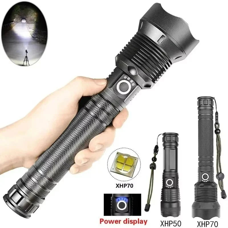 Flashlight Zoomable Flood-to-Spot USB Rechargeable