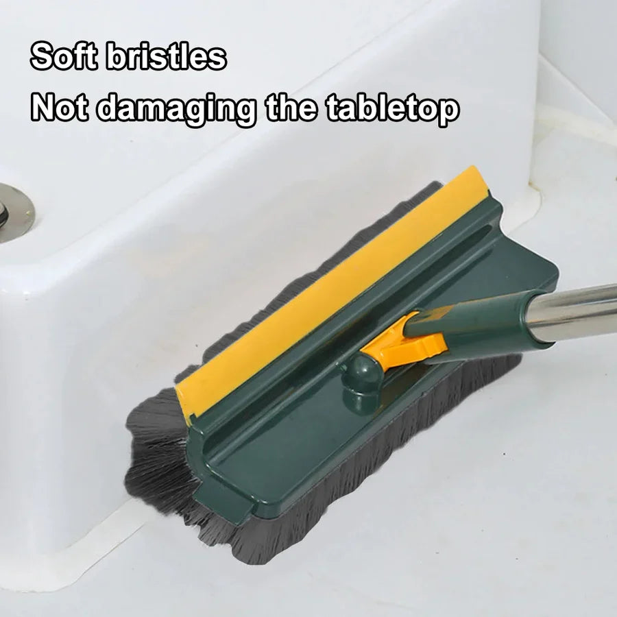 Floor Scrub Brush Stiff Bristles 180° Rotating Handle