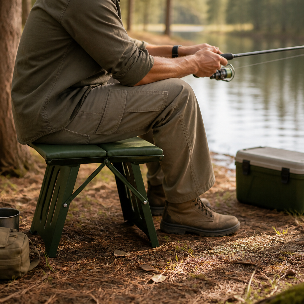 Foldable Portable Anti-Slip Camping Chair (Supports 200 kg)