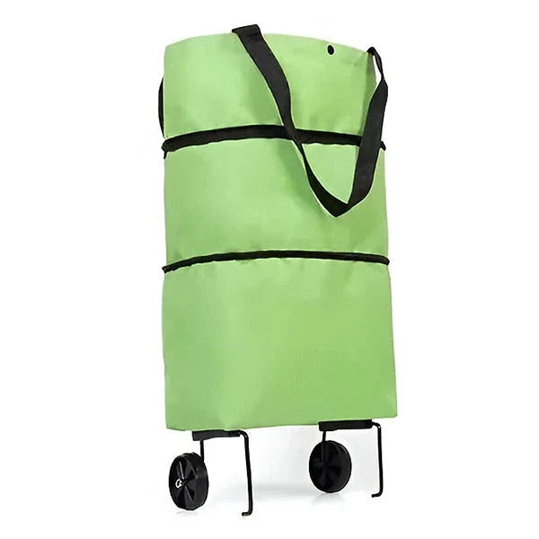 Foldable Shopping Cart Large Capacity 2-in-1 Carry & Roll