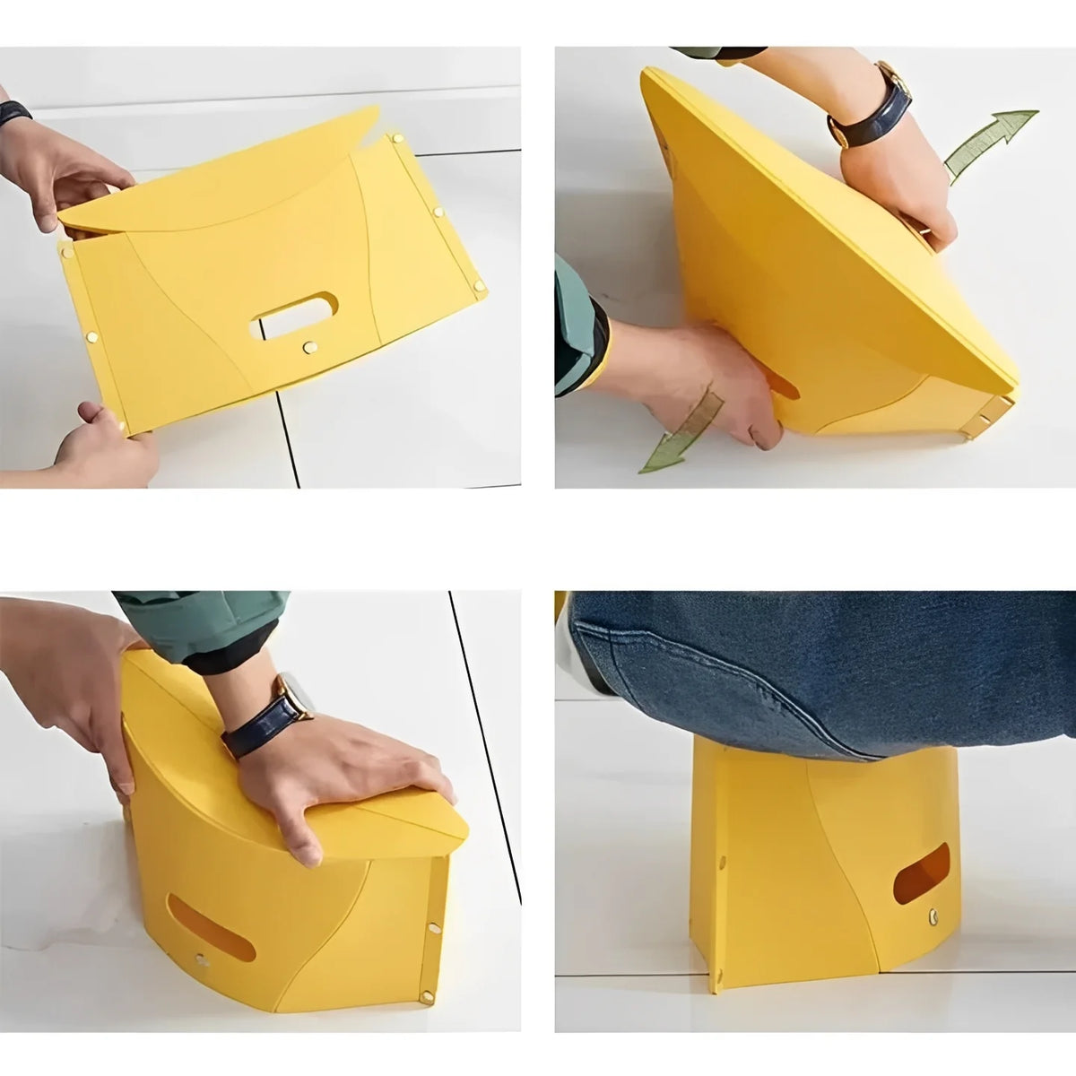 Folding Step Stool Lightweight Foldable Built-In Carry Handle