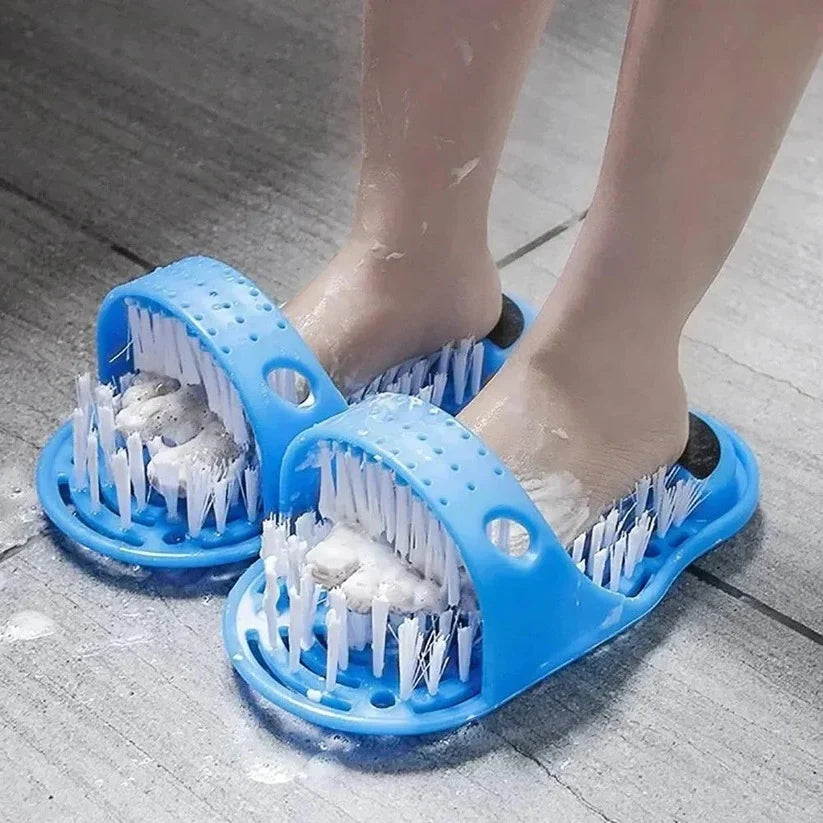 Foot Scrubber Hands-Free Non-Slip Self-Draining Bristles