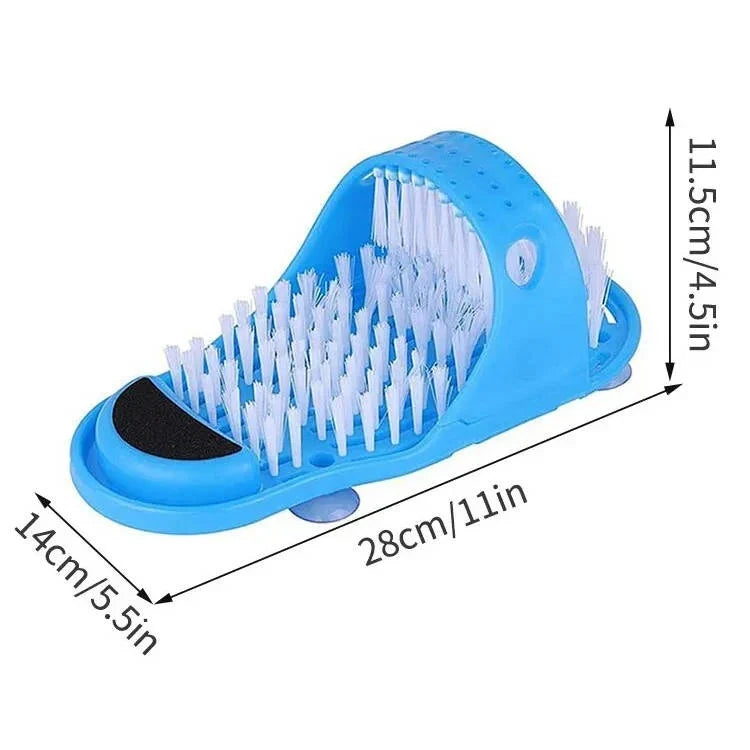 Foot Scrubber Hands-Free Non-Slip Self-Draining Bristles
