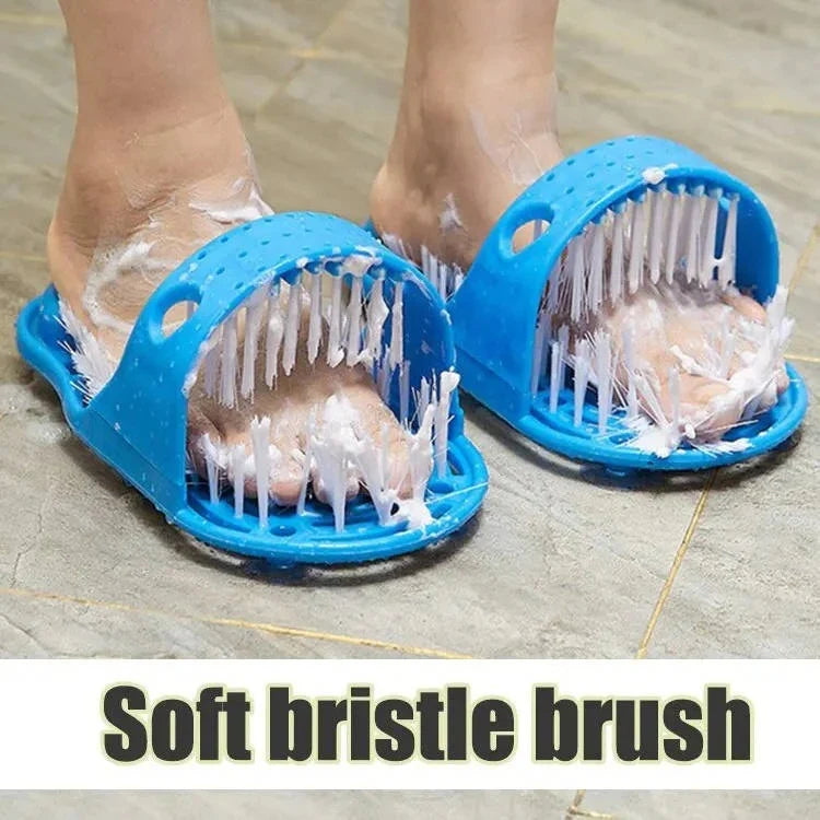 Foot Scrubber Hands-Free Non-Slip Self-Draining Bristles