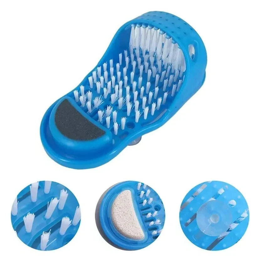 Foot Scrubber Hands-Free Non-Slip Self-Draining Bristles
