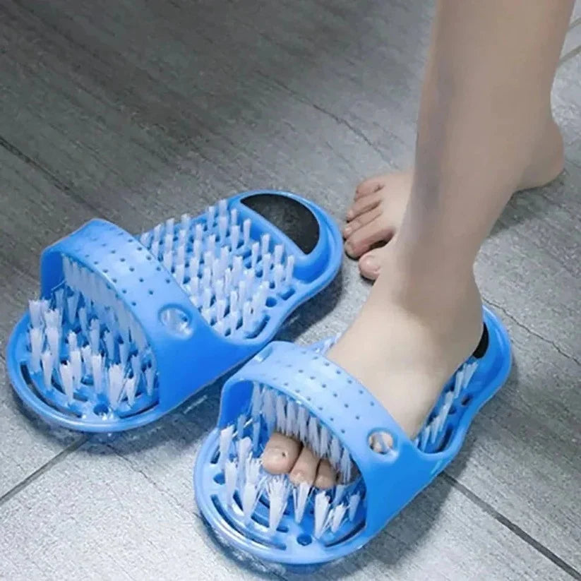 Foot Scrubber Hands-Free Non-Slip Self-Draining Bristles
