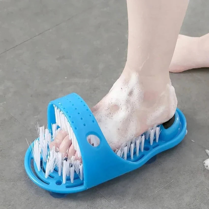 Foot Scrubber Hands-Free Non-Slip Self-Draining Bristles