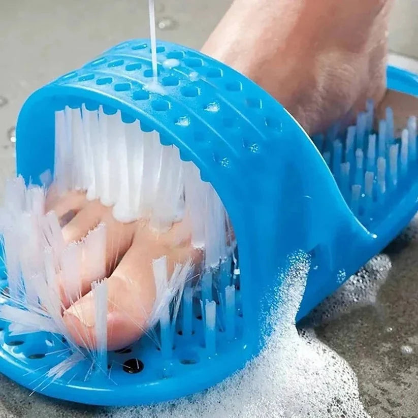 Foot Scrubber Hands-Free Non-Slip Self-Draining Bristles