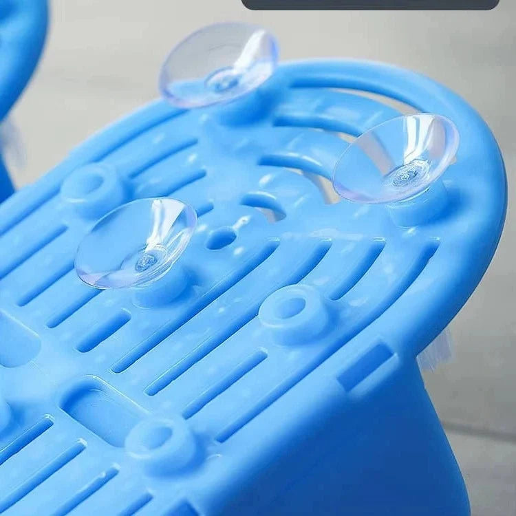 Foot Scrubber Hands-Free Non-Slip Self-Draining Bristles
