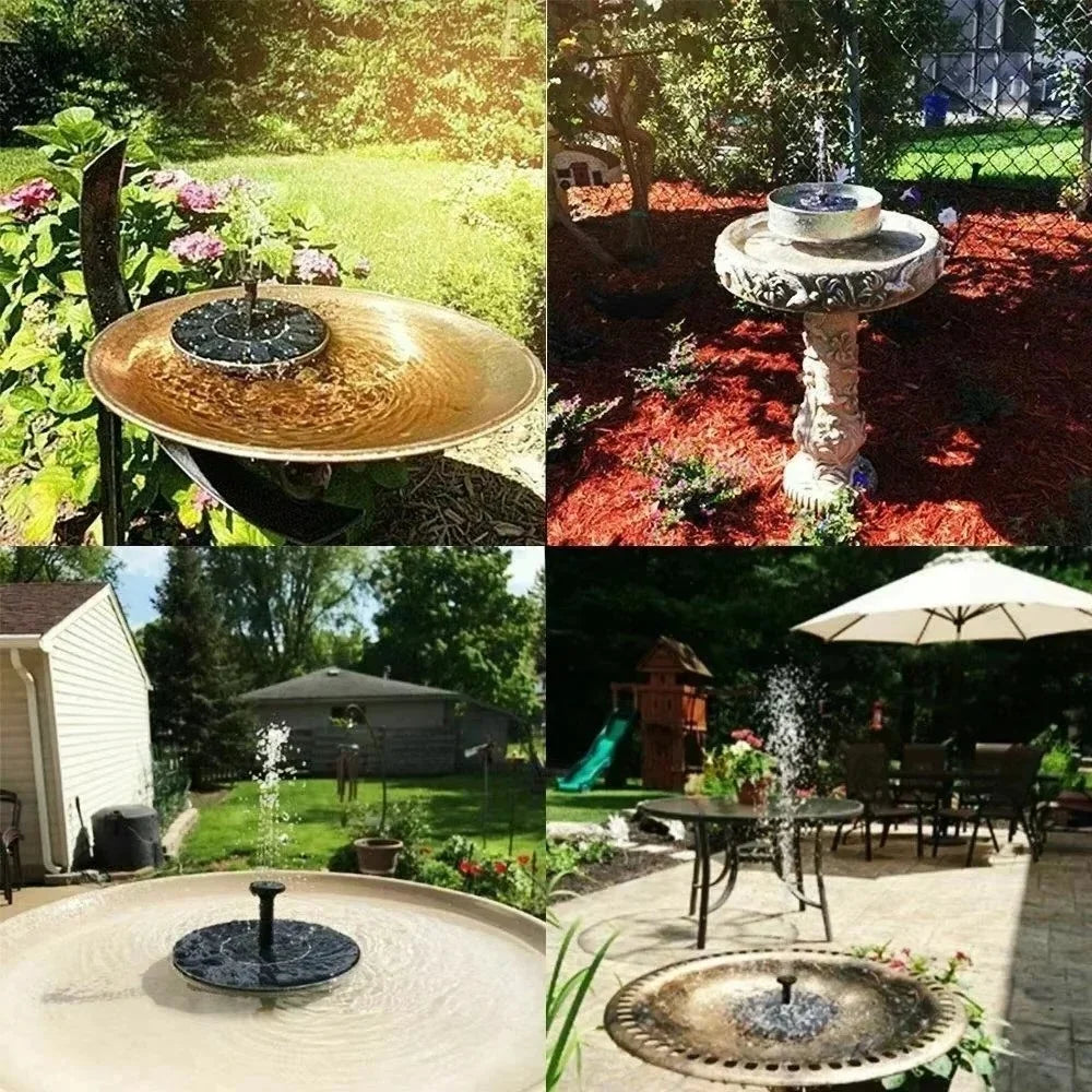 Fountain Pump Floating Solar Powered Interchangeable Nozzles