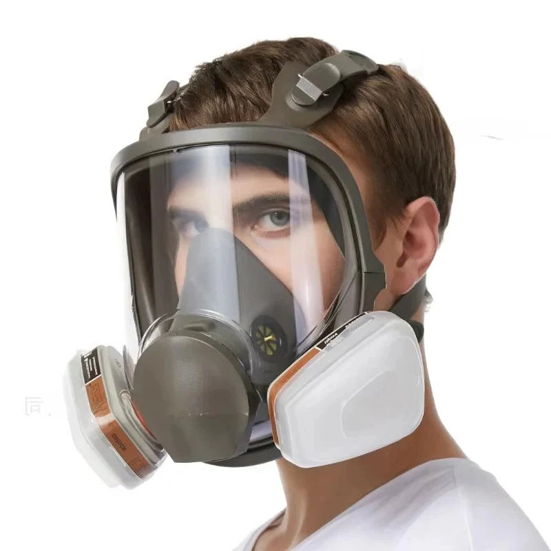 Full Face Respirator Mask Anti-Fog Lens & Silicone Seal