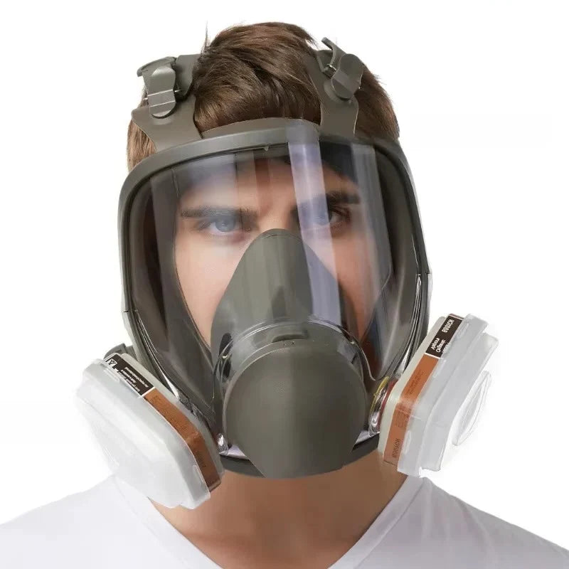 Full Face Respirator Mask Anti-Fog Lens & Silicone Seal