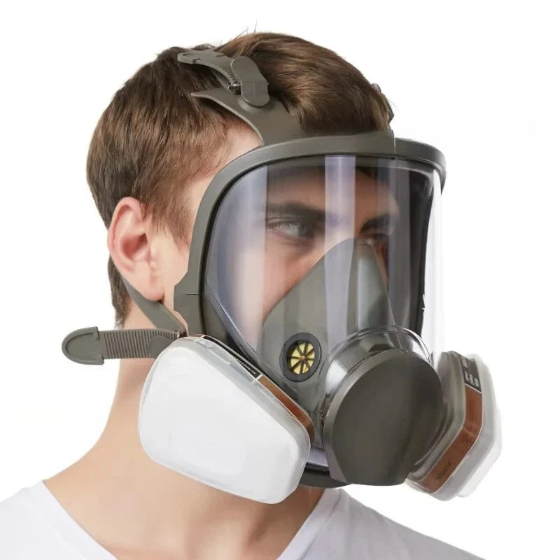 Full Face Respirator Mask Anti-Fog Lens & Silicone Seal
